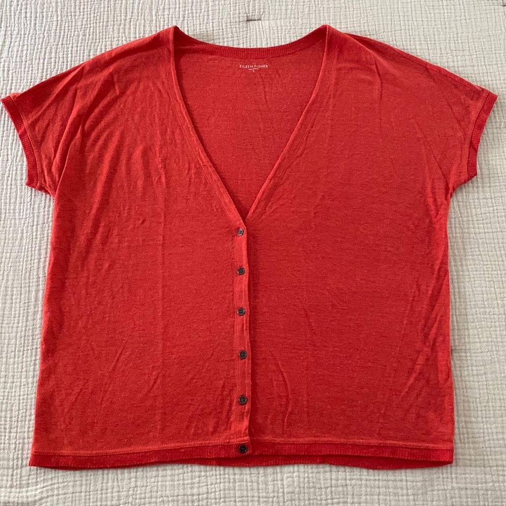 Eileen Fisher Linen Button Shirt